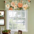 thumbnail image 3 of Pink Flowers Curtain Valances for Windows, Kitchen Valance Window Treatments Panel 2 Pack, Pastoral Botanical Retro Oil Painting Rod Pocket Short Curtains for Bathroom Bedroom 54 x 18 Inch, 3 of 8
