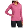 thumbnail image 4 of Womens Sport Wick Stretch 1/2 Zip Polyester/Spandex Pullover Dusty Rose M, 4 of 7