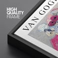 thumbnail image 4 of IDEA4WALL Framed Canvas Wall Art Still Life Japanese Roses Van Gogh Botanical Brushstroke Fine Art Traditional Colorful Multicolor Print for Living Room, Bedroom, Office - 24"x36" Black, 4 of 5