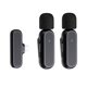 thumbnail image 1 of Micrófono de grabación de video con sistema de micrófono con clip inalámbrico portátil One-trigger-Two 20M, 1 of 8