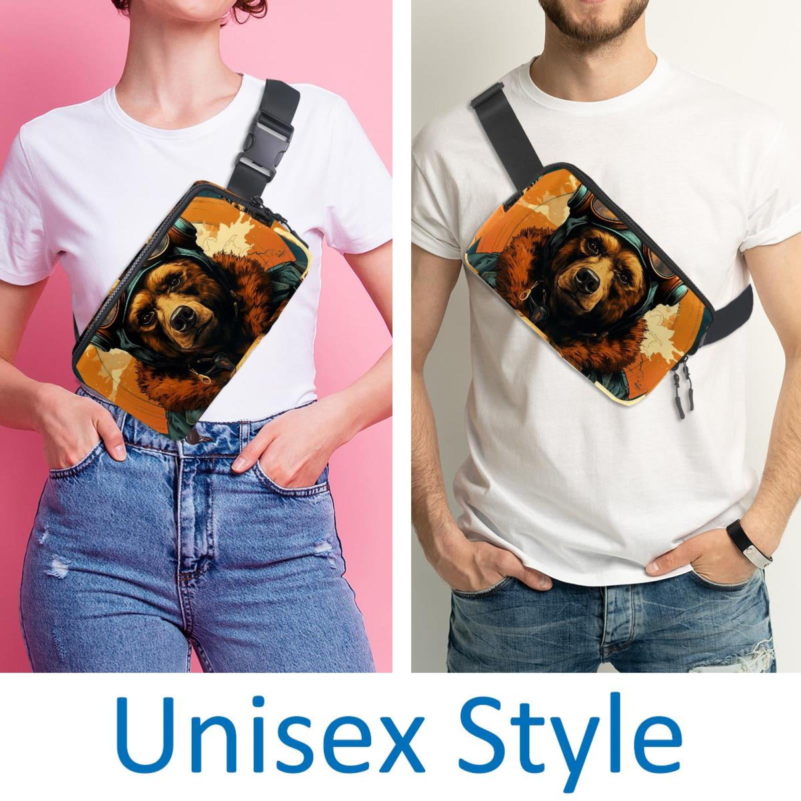 Bears Running Belt Fanny Packs Waist Packs with Extension Strap Unisex Lightweight Adjustable