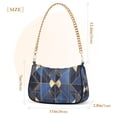 thumbnail image 3 of FORMRS Womens Shoulder Bag with Chain Strap Clutch Purse Cute Tote Handbag, Blue Geometric Pattern, 3 of 7