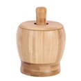 thumbnail image 2 of Bamboo Mortar And Pestle Set With Lid & Spoon - Natural Wood Grinder For Spices & Herbs 2 of 2