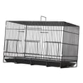 thumbnail image 4 of Jaula de para pájaros, soporte de madera para percha, ahorra espacio, fácil de limpiar, jaula para pájaros y dispensador de agua para agapornis negro 51x39x345cm, 4 of 7