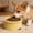 Yellow, variant on Cififendec Elevated Silicone Pet Bowl, 6.29"×4.72", Neck-Protective Non-Slip Raised Feeder for Dogs and Cats, Anti-Spill Durable Food and Water Dish, Yellow