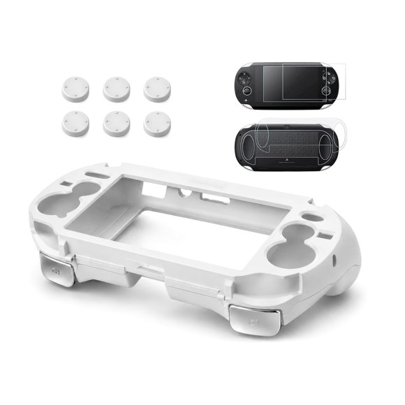 Funda Sedicoca Blanca para PS Vita con agarre L2 R2 y protector de pantalla