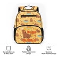 thumbnail image 6 of KUIFORTI Capybara Print Toddler Backpack Girls Kids School Bag with Front Pockets Adjustable Straps Durable Polyester for Preschool Kindergarten Back to School Gifts, 6 of 7