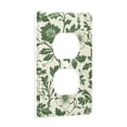 thumbnail image 2 of Yayeee Duplex Wall Plate 1-Gang 4.5"x2.7" Home Receptacle Light Switch Decorative Outlet Cover, Green Floral, 2 of 7