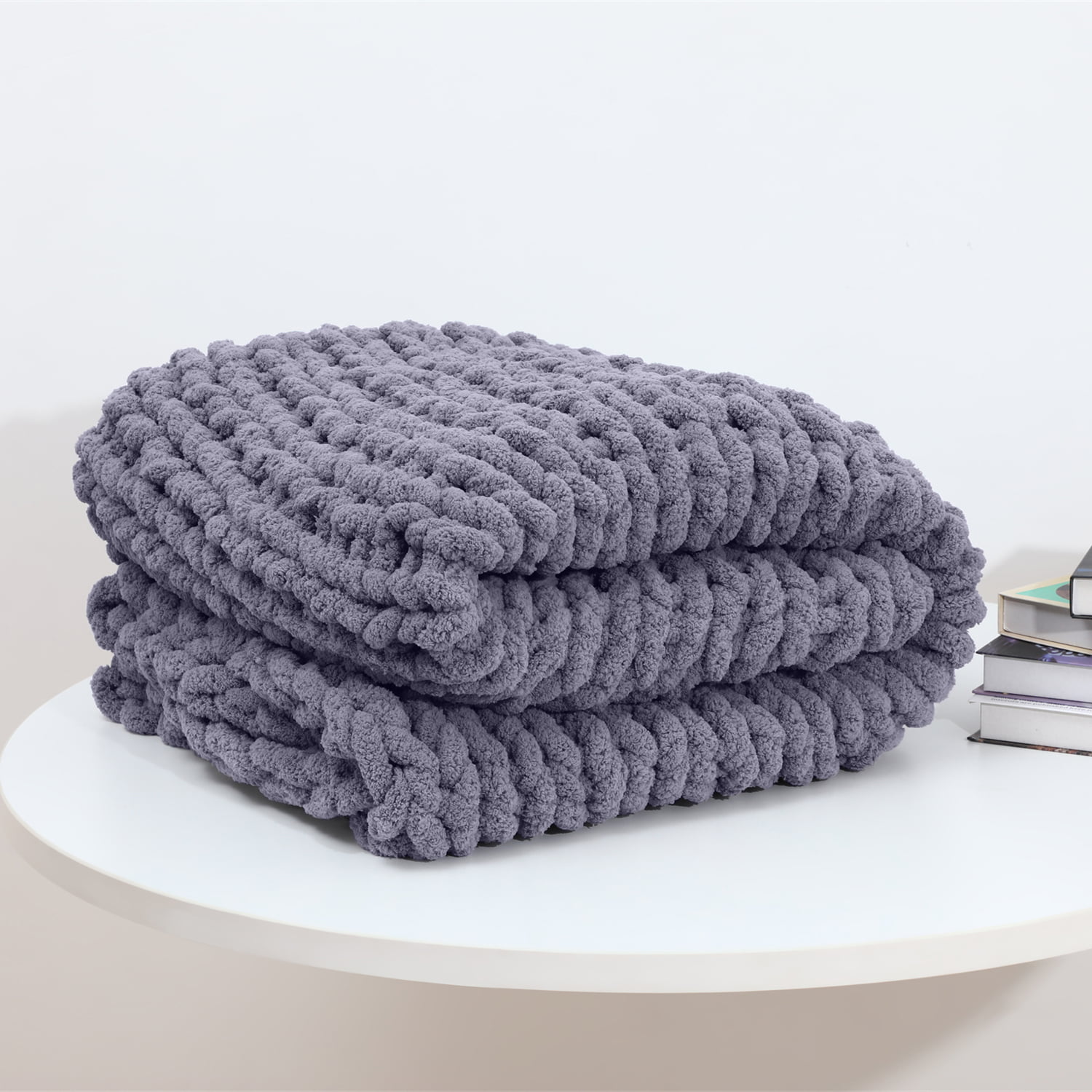 Buy Convetu Chunky Knit Blanket Chenille Handwoven, Chunky Washable  Knitting Blanket Chunky Knit Blanket Throw, Chunky Knitted Blanket Chunky  Throw Blanket Chunky Blanket Kit (Grey, 40x40) Online at desertcartKUWAIT