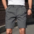 thumbnail image 2 of FRSASU Golf Shorts for Men Classic-fit 7" Cotton Casual Shorts Elastic Waistband with Multi-Pocket Daily Wear Walking Summer Outfit Dark Gray, 2 of 8