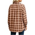 thumbnail image 6 of Tsivenald Womens Plaid Flannel Shirts Casual Roll up Long Sleeve Boyfriend Button Down Checkered Shirt, 6 of 7