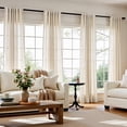 thumbnail image 1 of jinchan Linen Beige Curtains for Living Room Bedroom 108 Inches Length Farmhouse Light Filtering Drapes Rod Pocket 4 Panel Curtains Set Back Tab 9 feet Extra Long Crude, 1 of 9