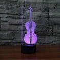 thumbnail image 5 of YSITIAN 3D Violin Guitar Night Light led Lamp Illusion 7 Color Changing Touch Switch Table Desk Decoration Lamps Acrylic Flat ABS Base USB Cable Birthda E1116-316, 5 of 5