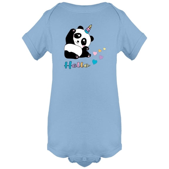 Cute Panda Hello Bodysuit Infant -Image by Shutterstock,  Newborn