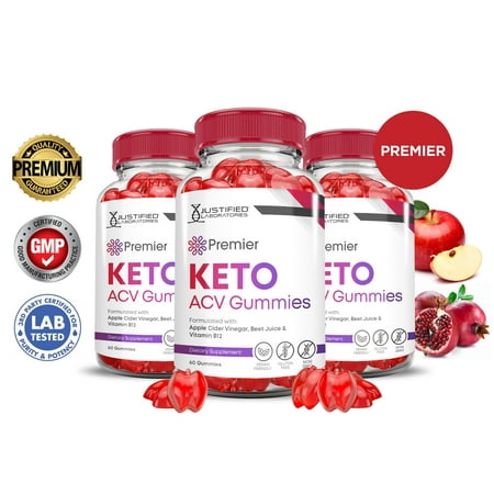 (3 Pack) Premier Keto ACV Gummies 1000MG Dietary Supplement 180 Gummys