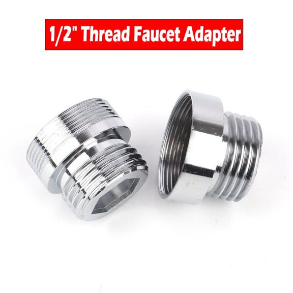 tooloflife 5 Pieces 1/2" Thread Adapter Faucet Tap Aerator Even Water Flow for Home Office Saves Water and Energy Silver