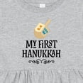 thumbnail image 4 of Inktastic My 1st Hanukkah Dreidel Girls Baby Dress, 4 of 5