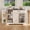 White and Black, variant on 42’’ Coffee Bar Cabinet and Coffee Station, Noelse Sideboard Buffet with Storage Drawers, Small Pantry with Door Shelves for Kitchen Living Room, White