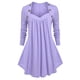 thumbnail image 1 of Talla grande Sweetheart Cuello Swing Tee Rosegal Mangas largas de talla grande, 1 of 5