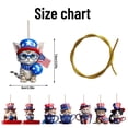 thumbnail image 2 of Red White and Blue Cat Decor Hanging Ornament 4Th of July Front Door Decor Patriotic Car Mirror Hanging Accessory Patriotic Decorations for Home Porch, 2 of 7
