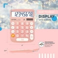 thumbnail image 4 of Catiga Electronics CD-8185 Large Screen Portable Calculator (Light Pink), 4 of 7