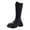 1-Black, variant on Knee High Combat Boots for Women Platform Chunky Heel Lace up Zipper Waterproof Leather Fall Winter Motorcycle Riding Booties