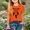 Orange I, variant on SGFCWSX Girls T-Shirts Graphic Print Casual Summer Short Sleeve Daily Tops for Kids Orange Size 7 Years