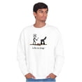 thumbnail image 5 of Drop BBQ Steak Funny Lifestyle Men's Crewneck Sweatshirt Brisco Brands M, 5 of 6