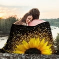 thumbnail image 5 of Sunflower Blanket Beautiful Sunflowers Throw Blanket Soft Flannel Lightweight Blanket Gifts for Kids Adults 50"x40", 5 of 6