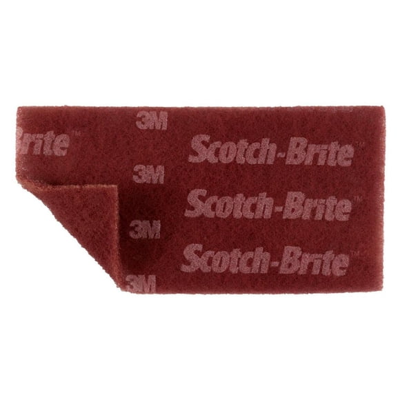3M Sanding Pad 64659 Scotch-Brite; Maroon; Very Fine Pad; 4-1/2 Inch Width x 9 Inch Length; Single