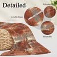 thumbnail image 3 of Orange Abstract Throw Pillow Covers, Vintage Geometric Gradient Oil Painting Modern Soft Breathable Pillow Cases with Invisible Zipper, Toddler Pillowcases for Couch Bed Sofa Chair 12x20 Inches, 3 of 9