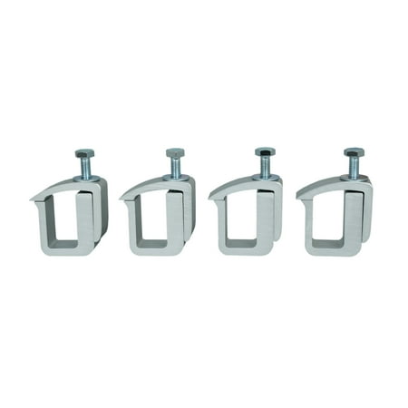 

AA-Racks P-AC-02 Clamp for Truck Cap Camper Shell Topper for a Short Bed Pickup Truck (Set of 4) Silver (P-AC(4)-02-SLV)