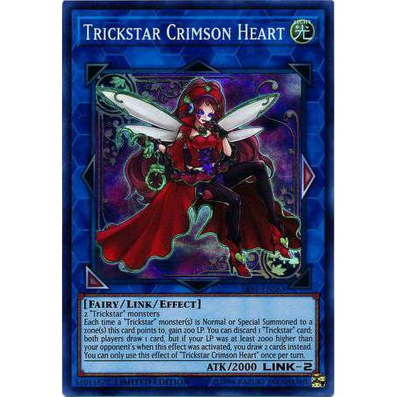 YuGiOh Savage Strike Super Rare Trickstar Crimson Heart SAST-ENSE3