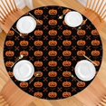 thumbnail image 2 of Halloween Pumpkin & Bones Pattern Round Fitted Tablecloth with Elastic Edge,Dining Table Cover Waterproof,Outdoor Round Tablecloth for Camping,Dining,Indoor and Outdoor, 2 of 7