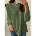 thumbnail image 3 of ZANZEA Women Cotton Long-sleeve Shirt Blouse Solid Color Fashion Top, 3 of 5