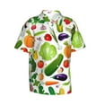 thumbnail image 2 of Daiia Vegetables2 Hawaiian Shirt for Men Gentle Cotton Regular Short Sleeve Casual-Large, 2 of 9