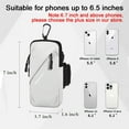 thumbnail image 5 of Phone Holder, Small Crossbody Shoulder Holsters Bag with Arm Band, Fits iPhone and Android, Use for Running, Walking, Hiking & Biking (6.7 Inches, Grayish White), 5 of 14