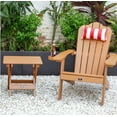 thumbnail image 7 of TALE Modern Coffee Table Portable Folding Side Table Square Weather and Fade-Resistant Plastic Wood Brown, 7 of 7