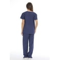 thumbnail image 3 of Just Love Women's Scrub Sets / Medical Scrubs (Mock Wrap) (Medium, Navy With Light Pink Trim), 3 of 4