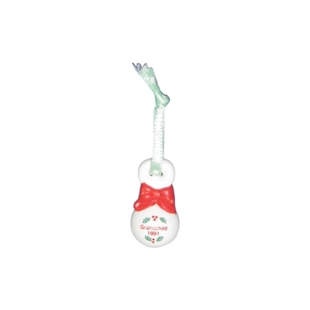 1991 Grandchild’s First Christmas (Baby’s First Christmas) Hallmark Keepsake Christmas Tree Ornaments QXM5697