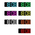 thumbnail image 2 of Réveil Électronique Led Coloré 3 Niveaux de Luminosité Réglable Affichage de l'Heure Date Température Grand Écran Horloges de Table orange, 2 of 4
