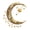 Gold, variant on Embossed Moon Star Wall Sticker 11.8Inch PVC Removable Bedroom Dining Room Wall Decoration