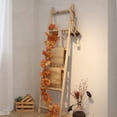thumbnail image 5 of FUIN Fully Assembled 6ft Bamboo Blanket Ladders Living Room Wood Decorative Wall Leaning Farmhouse Quilt Display Holder Rustic Wooden Towel Rack for Bathroom, Unfinished, 5 of 7