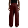 thumbnail image 5 of TQWQT Men's Loose Fit Sweatpants Drawstring Elastic Waist Casual Joggers Streetwear Oversized Wide Leg Pants With Pockets Solid Color Lounge Trousers Athletic Running Bottoms, 5 of 7