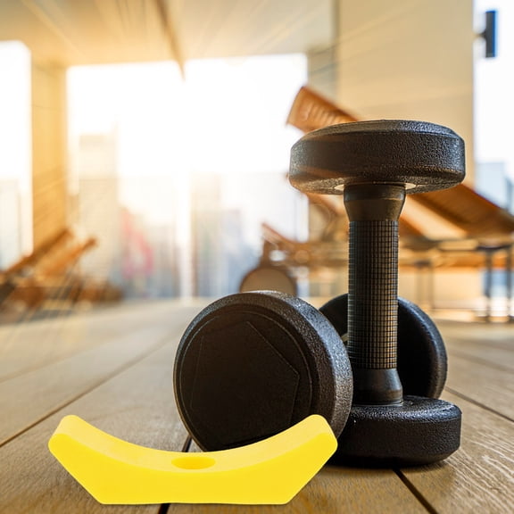 HOOWIFFY Dumbbell Storage Rack 6Pcs Yellow Plastic Stable and Safe Weight Bearing