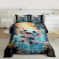 thumbnail image 2 of Feelyou Funny Marine Axolotl Full Size Comforter Sets, Kawaii Ocean Animal Bedding Comforter Set, Dreamy Underwater World Reversible Bedding Sets, Ultra Soft Bedroom Decor, 3-Piece, 2 of 8