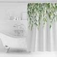 thumbnail image 4 of Small Stall Shower Curtain 48x72 Inch Narrow Half Size Green Vines Bath Curtains Bathroom Decor Spring Botanical Plants Leaves Farmhouse Waterproof Fabric Shower Curtain Set with Hooks 48 Inch, 4 of 6