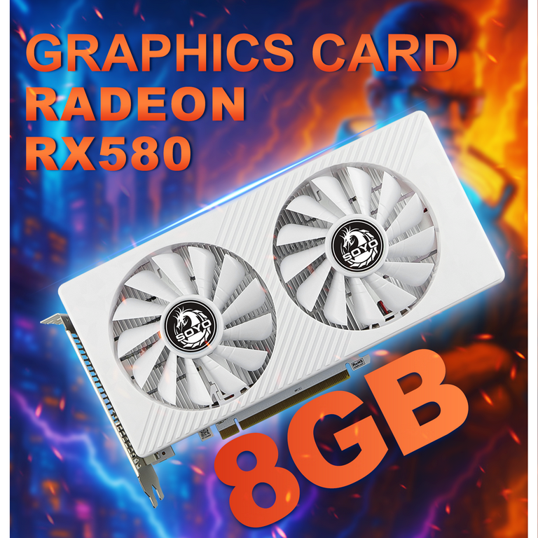 SOYO AMD Radeon RX580 Gaming Graphic Card with 8GB 256 Bit GDDR5