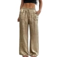 thumbnail image 2 of Metallic Pants Women 2026 Trendy Elastic High Waist Drawstring Wide Straight Leg Sparkly Velvet Pants with Pockets, 2 of 8