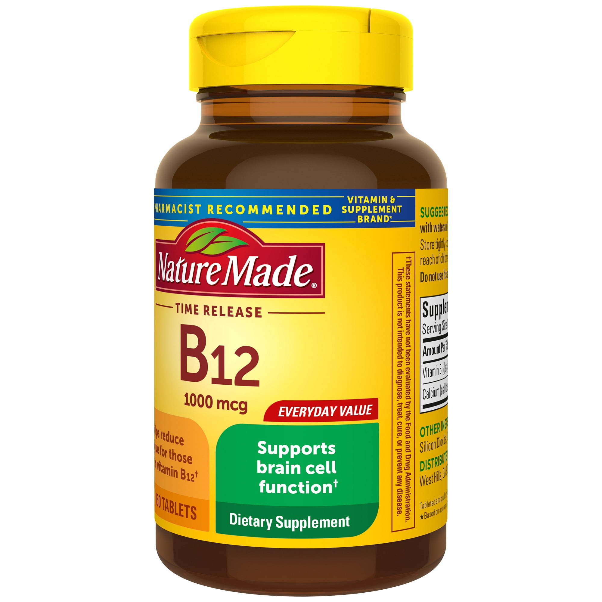 Nature Made Vitamin B12 1000 Mcg Time Release Tablets, Dietary ...